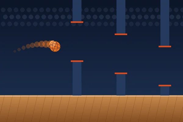 Basketball Hoop Rush — original vector artwork showing challenge gameplay