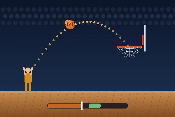 Basketball Time Attack — original vector artwork showing challenge gameplay